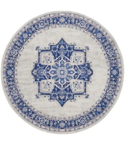 Nourison Home Whimsicle WHS03 Ivory Blue 8 ft. Round Area Rug
