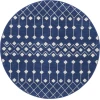 Nourison Home Grafix GRF37 Navy 5 ft. 3 in. Round Area Rug