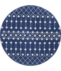 Nourison Home Grafix GRF37 Navy 5 ft. 3 in. Round Area Rug