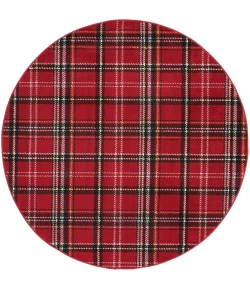 Nourison Home Grafix GRF03 Red 5 ft. 3 in. Round Area Rug