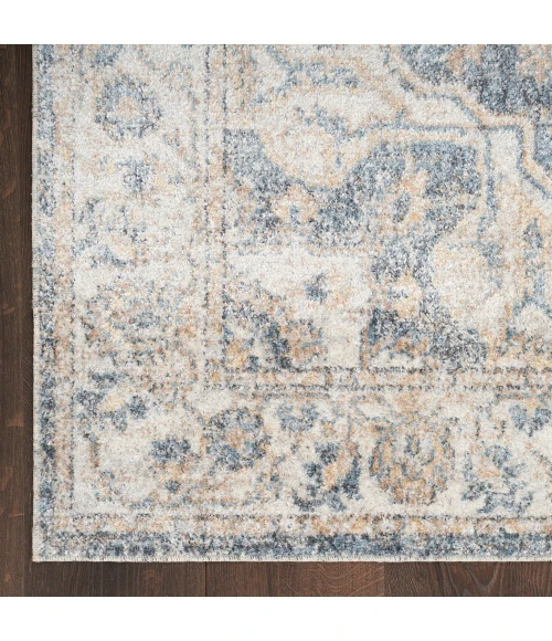 Nourison Astra Machine Washable Area Rug ASW12 Grey/Blue