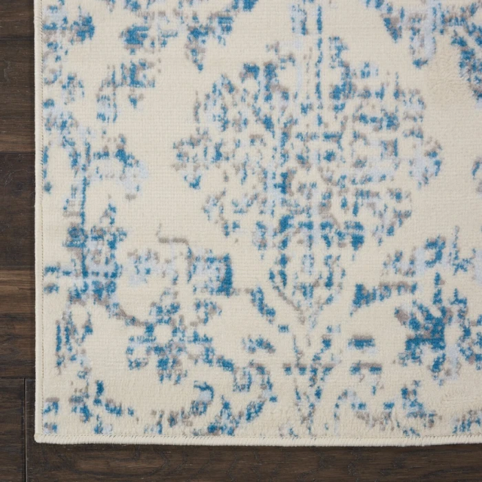 Nourison Jubilant Runner Area Rug JUB09-Ivory/Blue