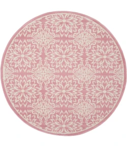 Nourison Home Jubilant JUB06 Ivory Pink 5 ft. 3 in. Round Area Rug