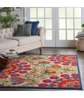 Nourison Aloha Area Rug ALH20 Red/Multicolor 5'3" x 7'5"