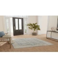 Nourison Astra Machine Washable Teal Beige ASW16 5 ft. 3 in. X 7 ft. Rectangle Rug