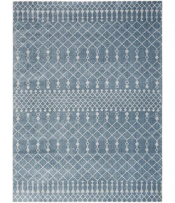 Nourison Home Astra Machine Washable ASW10 Blue 7 ft. 10 in. X 10 ft. Area Rug