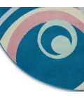 Nourison Grafix Round Area Rug GRF21-Blue Multi Colored