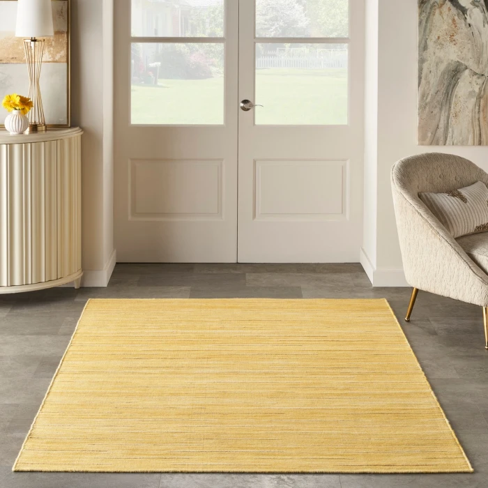 Nourison Interweave Yellow IWV01 5 ft. X 7 ft. Rect. Rug