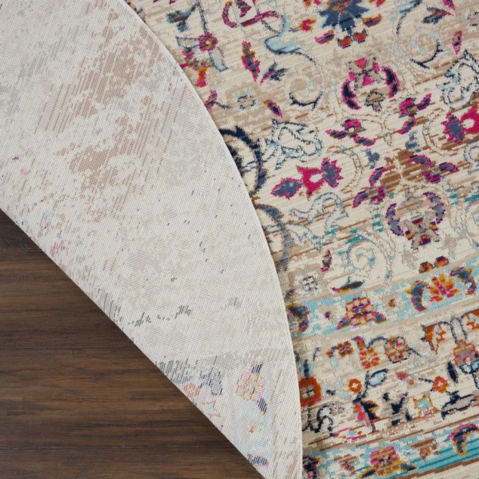 Nourison Vintage Kashan Round Area Rug VKA02-Ivory