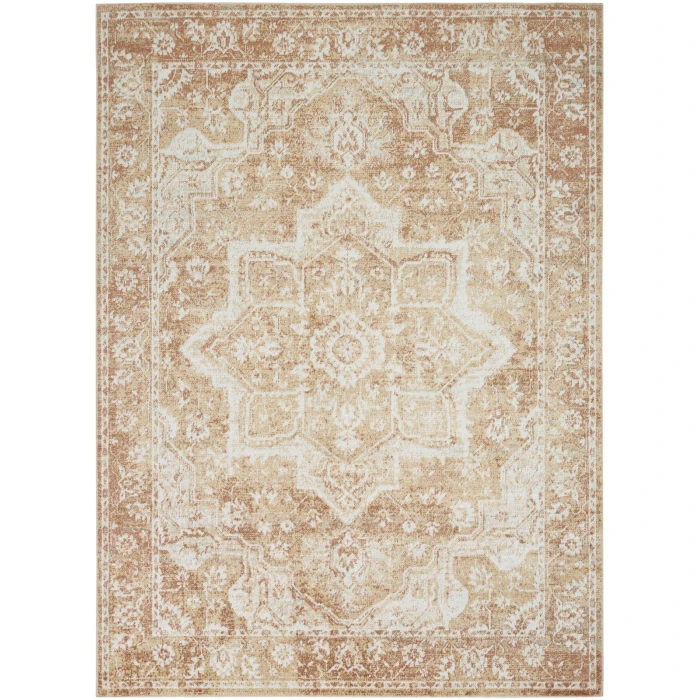 Nourison Astra Machine Washable Rust ASW12 4 ft. X 6 ft. Rect. Rug