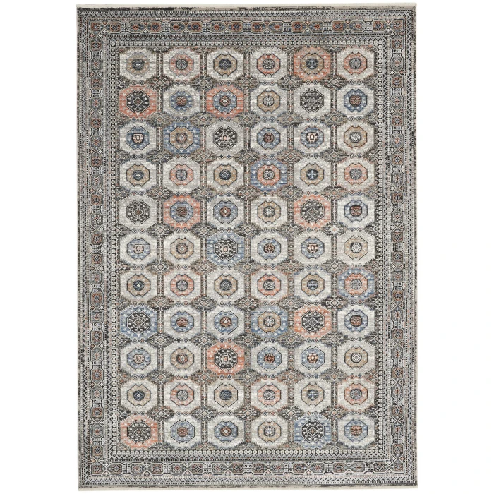 Nourison Starry Nights Area Rug STN09 Grey/Navy 5'3" x 7'3"