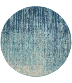Nourison Home Passion PSN09 Navy/Light Blue 4 ft. Round Area Rug