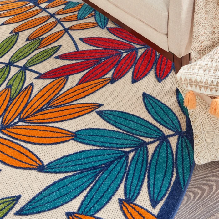 Nourison Aloha Round Area Rug ALH18-Multicolor