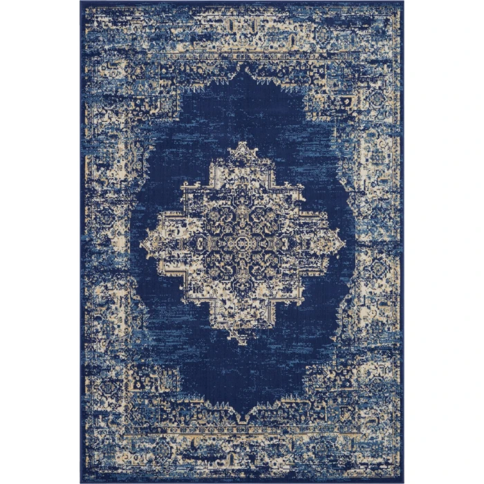 Nourison Grafix Area Rug GRF14-Navy Blue