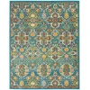Nourison Home Allur ALR03 Turquoise Ivory 7 ft. X 10 ft. Area Rug