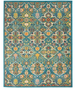Nourison Home Allur ALR03 Turquoise Ivory 7 ft. X 10 ft. Area Rug
