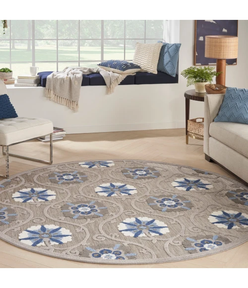 Nourison Aloha Area Rug ALH19 Grey/Blue