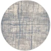 Calvin Klein CK950 Rush CK950 Ivory Blue 6 ft. Round Area Rug