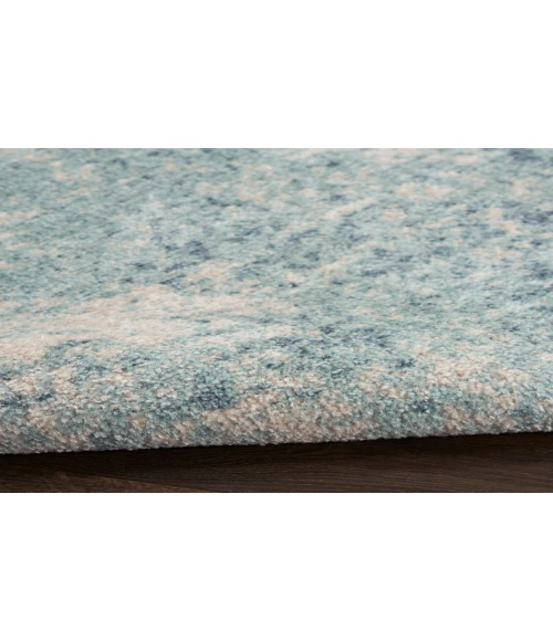 Nourison Astra Machine Washable Blue Ivory ASW07 4 ft. X 6 ft. Rectangle Rug