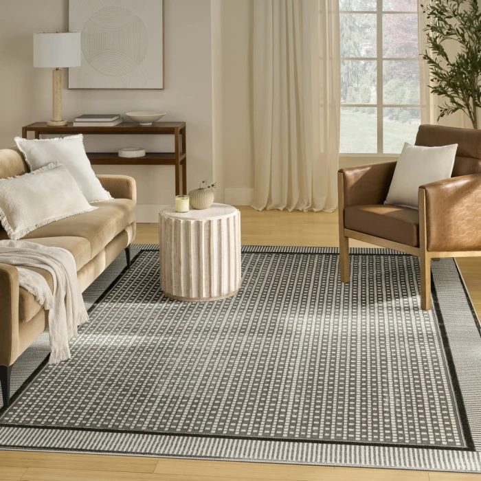 Nourison Nordic Ivory Grey NRC03 10ft. x 14ft. Rect. Rug