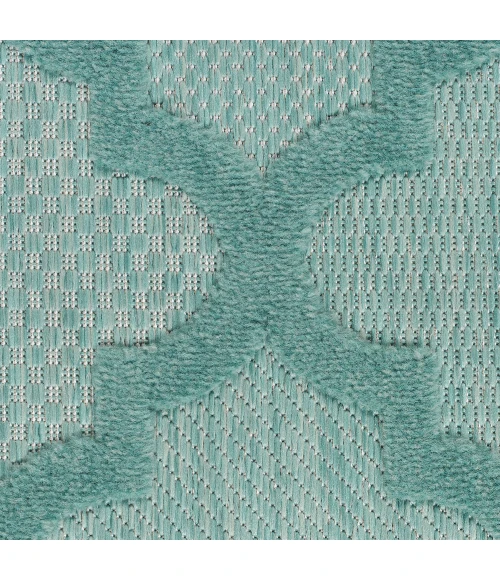 Nourison Easy Care Area Rug NES01 Aqua/Teal