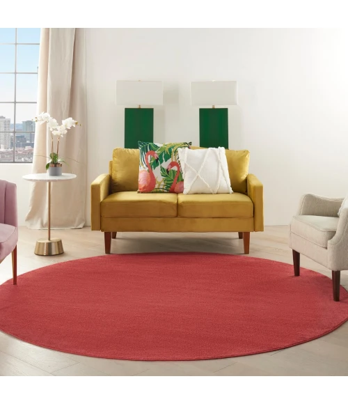 Nourison Essentials Brick Red Area Rug NRE01-Brick Red