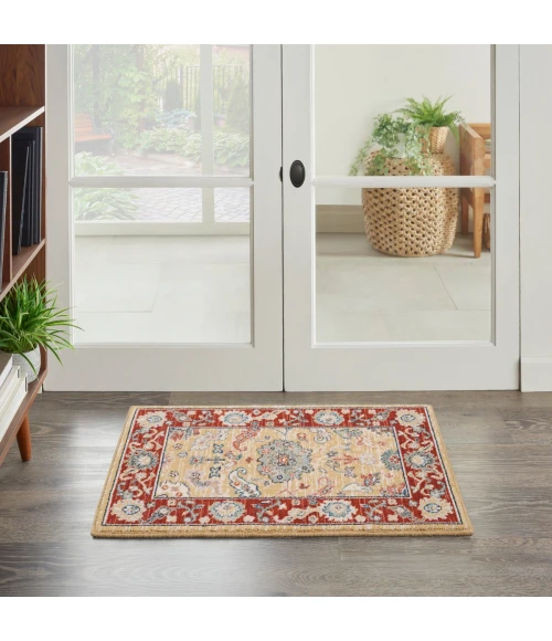 Nourison Parisa Area Rug PSA07 Gold Brick 2' x 3'