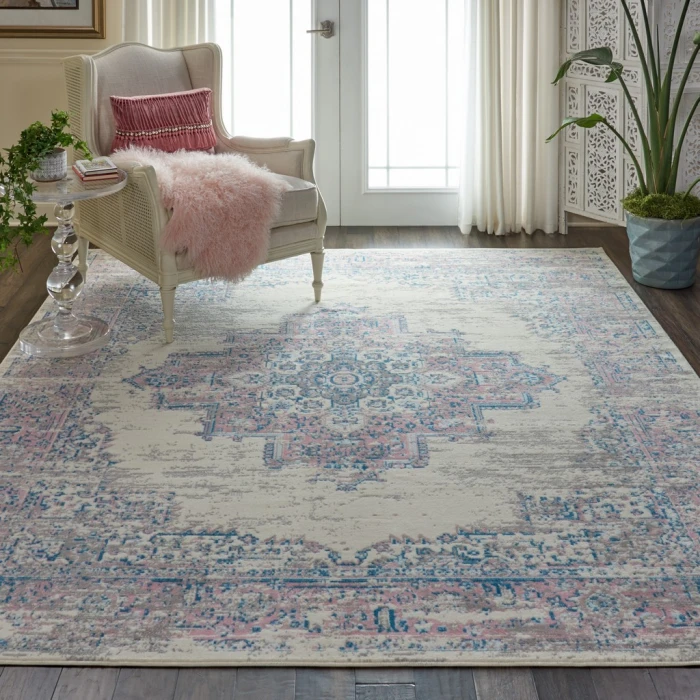 Nourison Grafix Area Rug GRF14-Ivory/Pink