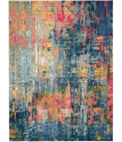Nourison Home Celestial CES09 Blue Yellow 7 ft. 10 in. X 10 ft. 6 in. Area Rug