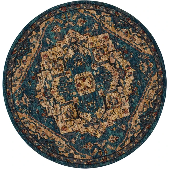 Nourison 2020 Round Area Rug NR206-Teal