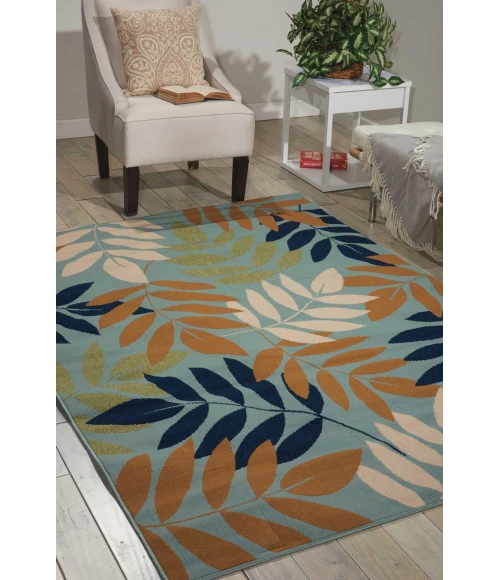 Nourison Home Caribbean Blue CRB06 9ft.3in. x 12ft.9in. Rect. Rug