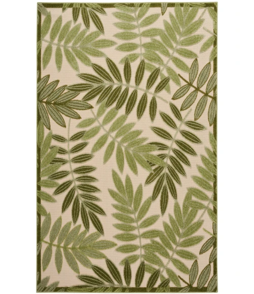 Nourison Aloha Ivory Green ALH18 6 ft. X 9 ft. Rectangle Rug