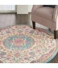 Nourison Passion Round Area Rug PSN22-Ivory/Multi