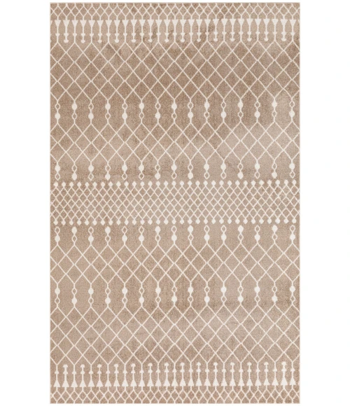 Nourison Astra Machine Washable Taupe ASW10 5 ft. 3 in. X 7 ft. Rectangle Rug