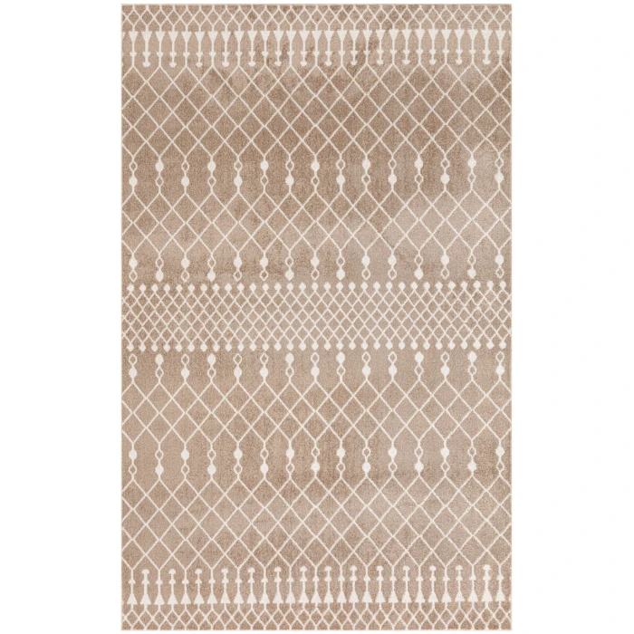 Nourison Astra Machine Washable Taupe ASW10 5 ft. 3 in. X 7 ft. Rectangle Rug