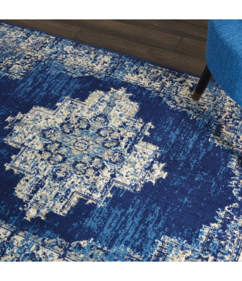 Nourison Grafix Area Rug GRF14-Navy Blue