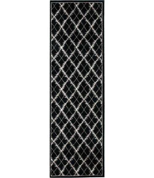 Nourison Home Tranquility Black TNQ01 2ft.2in. x 7ft.6in. Rect. Rug