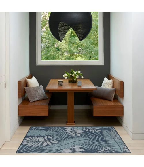Nourison Home Garden Oasis Navy GOA02 2 ft. X 3 ft. Rectangle Rug
