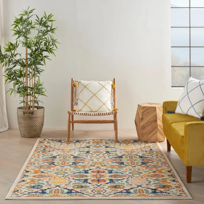 Nourison Allur Area Rug ALR03 Ivory Multicolor