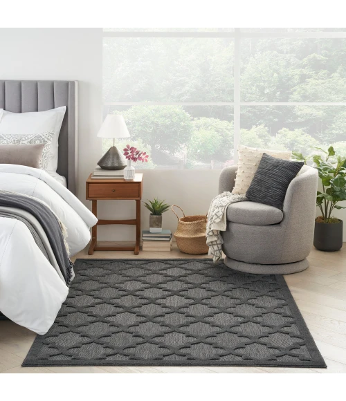 Nourison Easy Care Area Rug NES01 Charcoal/Black