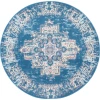 Nourison Home Grafix GRF14 Blue 5 ft. 3 in. Round Area Rug