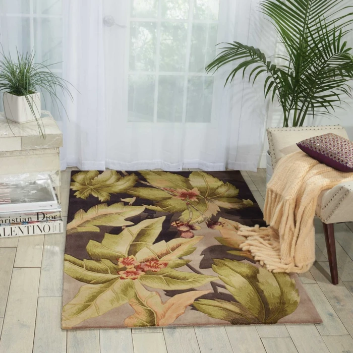 Nourison Tropics Area Rug TS03-Plum