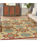 Nourison Aloha Area Rug ALH30 Red/Multi