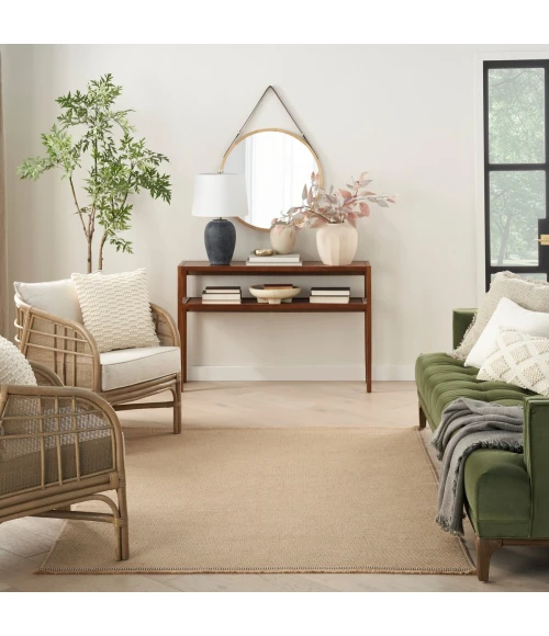 Nourison Washable Jute Natural WSJ03 4 ft. X 6 ft. Rect. Rug