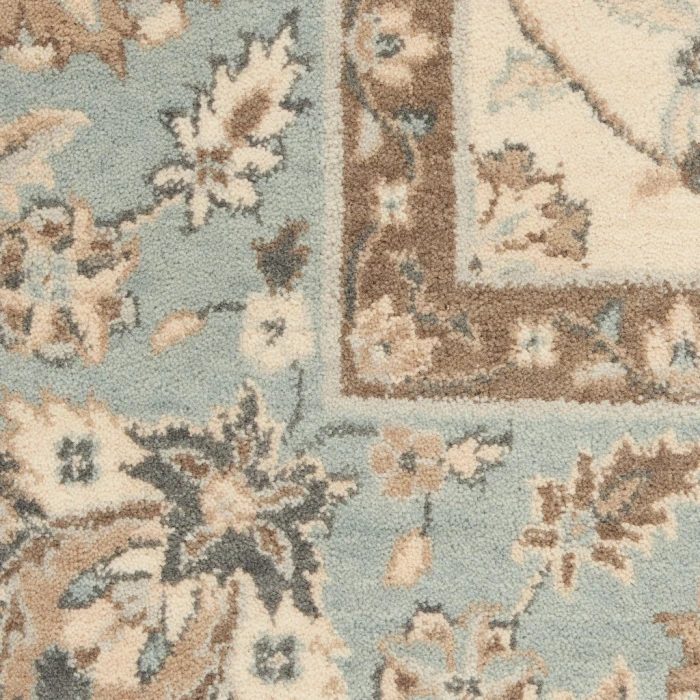 Nourison Living Treasures Area Rug LI16-Ivory/Aqua