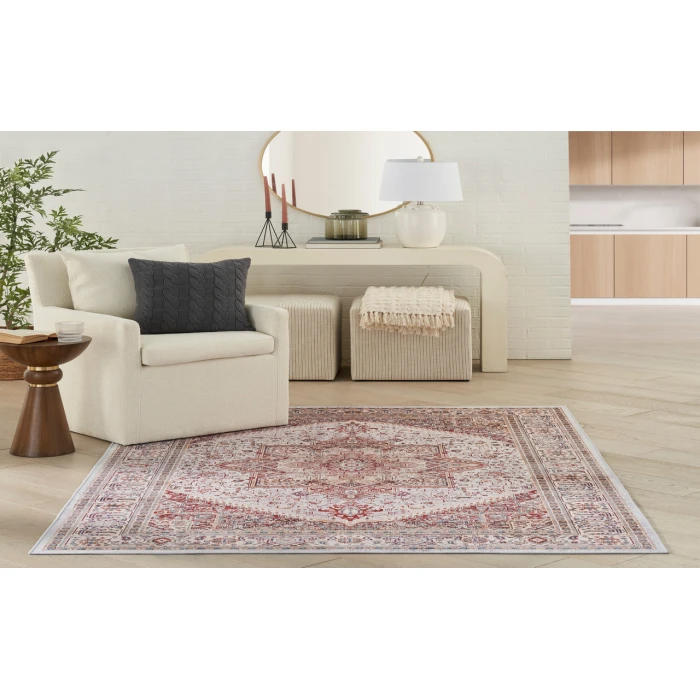 Nourison Vintage Home Ivory Red VNH01 5 ft. X 7 ft. Rectangle Rug