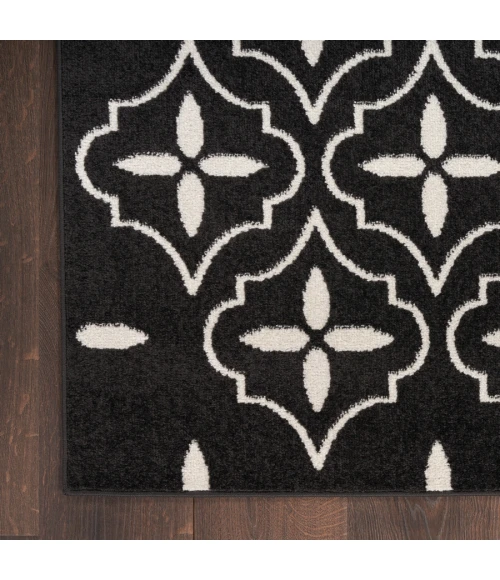 Nourison Home Nourison Essentials Black Ivory NRE04 2 ft. 2 in. X 7 ft. 6 in. Rectangle Rug