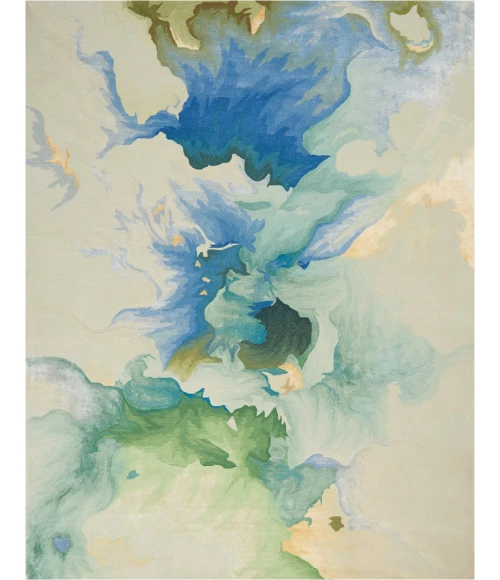 Nourison Prismatic Area Rug PRS16 Seafoam 7'9" x 9'9"