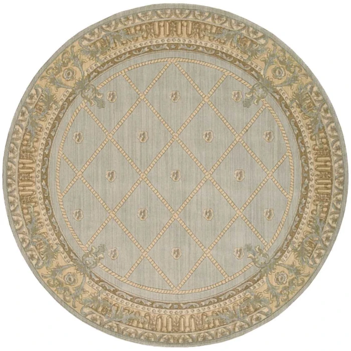 Nourison Home Ashton House Blue AS03 5ft.6in. x Round Round Rug