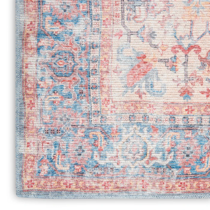 Nicole Curtis Machine Washable Series 1 Area Rug SR104 Blue/Multi